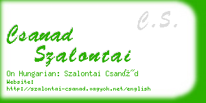 csanad szalontai business card
